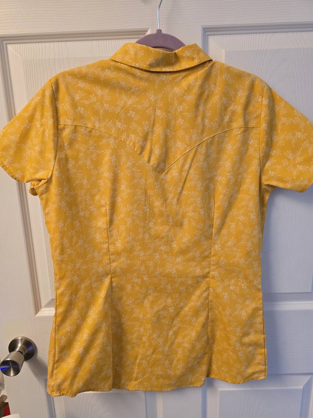 Wrangler Bright Yellow Short-Sleeve Snap Western Shirt - Picture 4 of 4